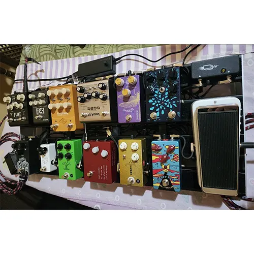 Pedalboard Bruno Novaes Foxey Face, Banana Fuzz, Demoiselle